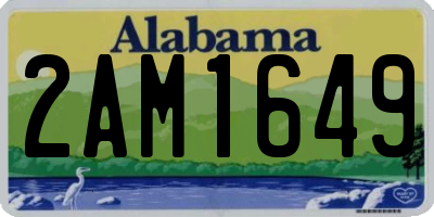 AL license plate 2AM1649