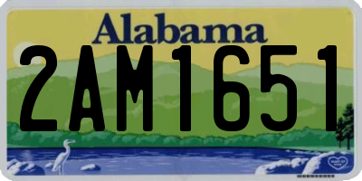 AL license plate 2AM1651