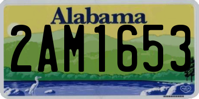 AL license plate 2AM1653