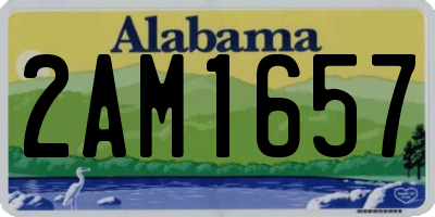 AL license plate 2AM1657
