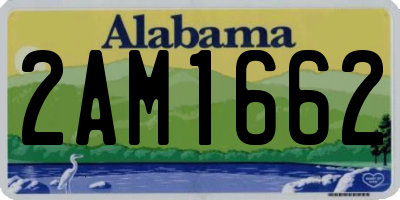 AL license plate 2AM1662