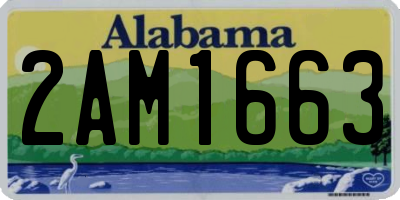 AL license plate 2AM1663