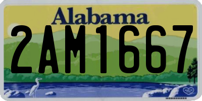 AL license plate 2AM1667