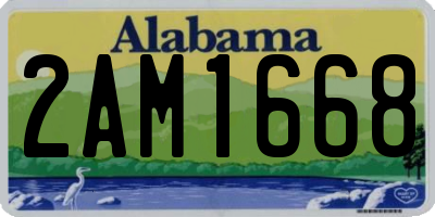 AL license plate 2AM1668