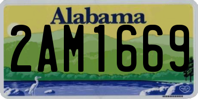 AL license plate 2AM1669