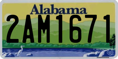 AL license plate 2AM1671