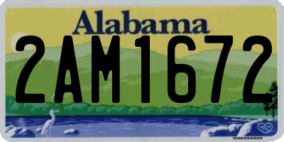 AL license plate 2AM1672