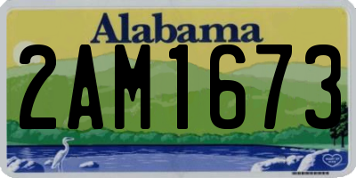 AL license plate 2AM1673