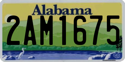 AL license plate 2AM1675