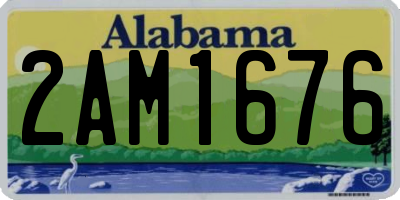 AL license plate 2AM1676