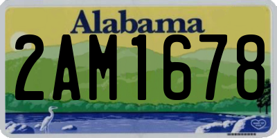 AL license plate 2AM1678