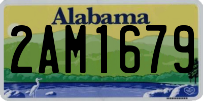 AL license plate 2AM1679