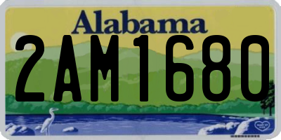 AL license plate 2AM1680