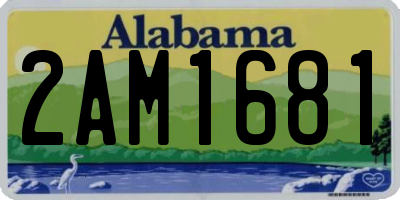 AL license plate 2AM1681