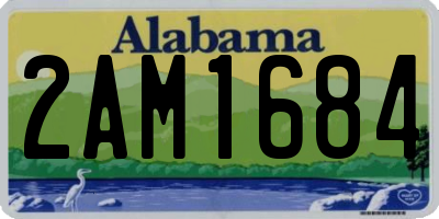 AL license plate 2AM1684