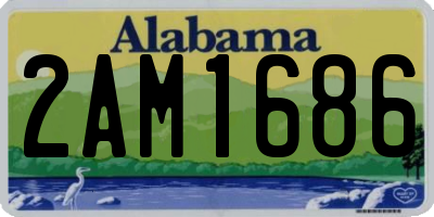 AL license plate 2AM1686