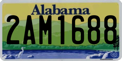 AL license plate 2AM1688
