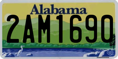 AL license plate 2AM1690