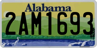 AL license plate 2AM1693