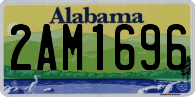 AL license plate 2AM1696
