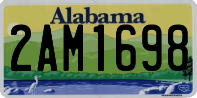 AL license plate 2AM1698