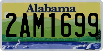 AL license plate 2AM1699