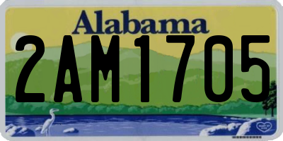 AL license plate 2AM1705