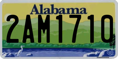 AL license plate 2AM1710