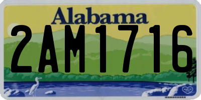 AL license plate 2AM1716