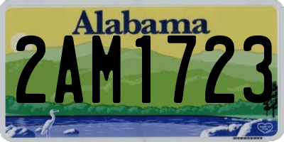 AL license plate 2AM1723
