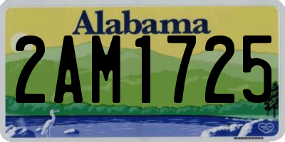 AL license plate 2AM1725