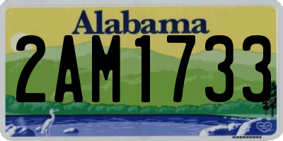 AL license plate 2AM1733