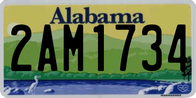 AL license plate 2AM1734