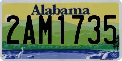 AL license plate 2AM1735