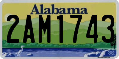 AL license plate 2AM1743