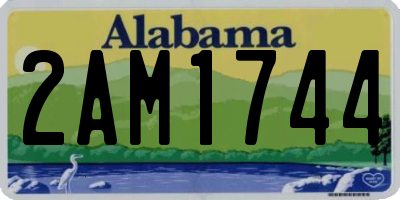 AL license plate 2AM1744
