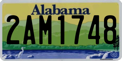 AL license plate 2AM1748