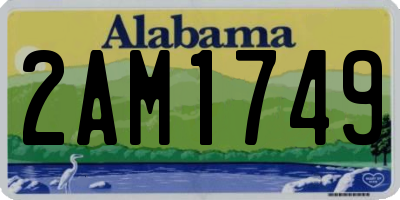 AL license plate 2AM1749