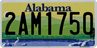 AL license plate 2AM1750