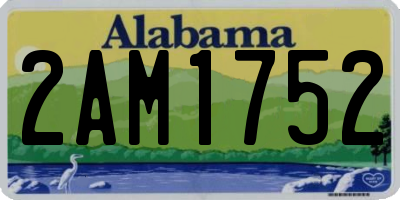 AL license plate 2AM1752