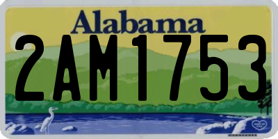 AL license plate 2AM1753