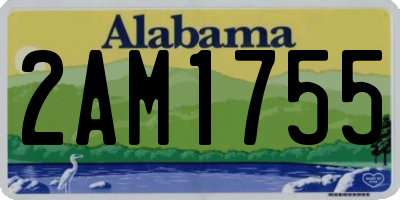 AL license plate 2AM1755