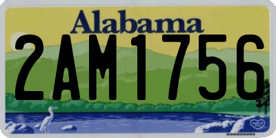 AL license plate 2AM1756