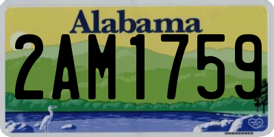 AL license plate 2AM1759