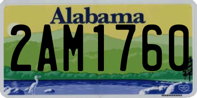 AL license plate 2AM1760