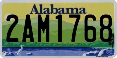 AL license plate 2AM1768