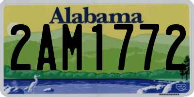 AL license plate 2AM1772