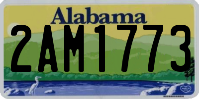 AL license plate 2AM1773