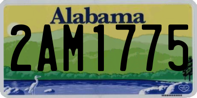 AL license plate 2AM1775