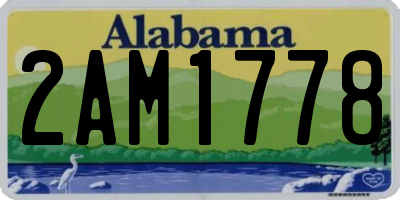 AL license plate 2AM1778